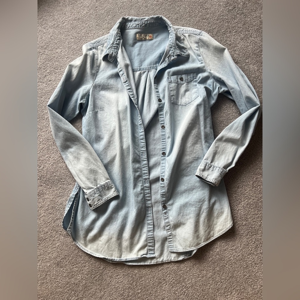 Ruff Hewn Sky Blue Casual Shirt
